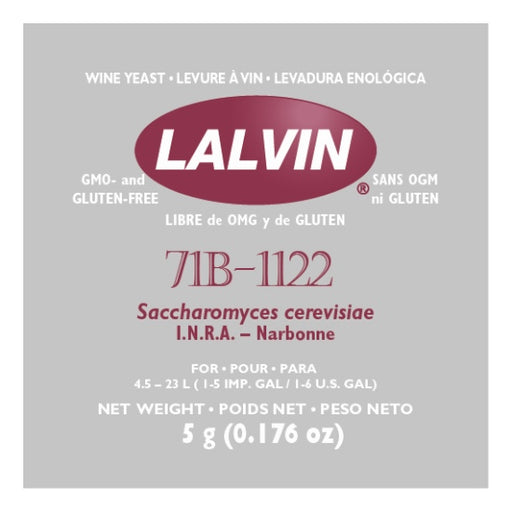 Lalvin Wine Yeast - 71B-1122, 5g
