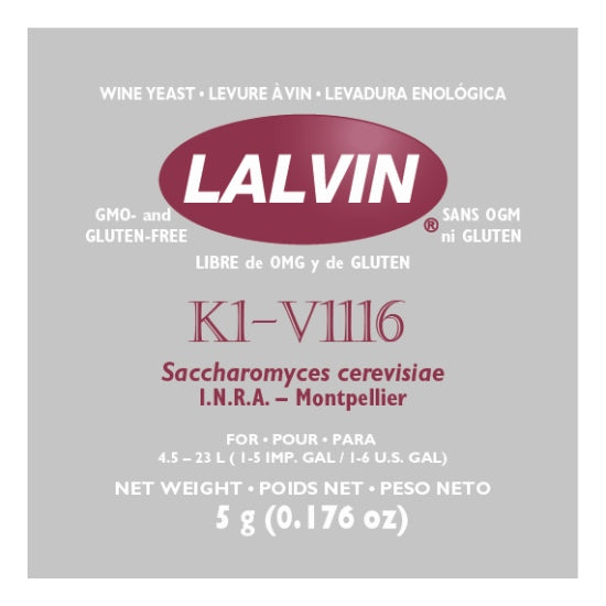Lalvin Wine Yeast - K1V-1116, 5g
