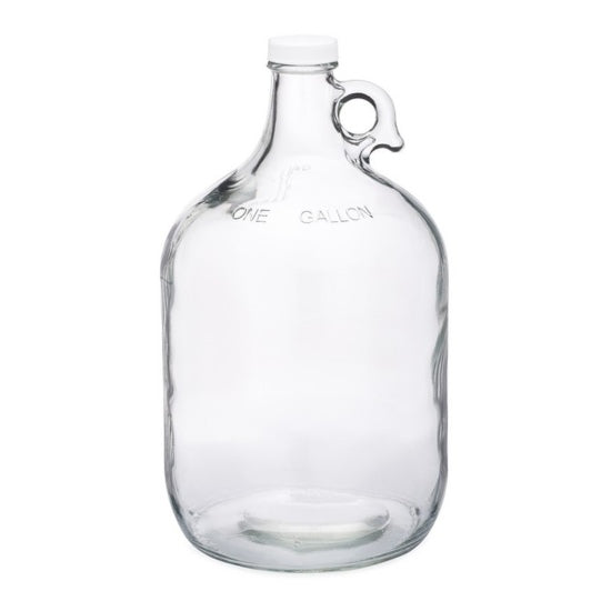 Glass Jug, 1 US Gal (3.79 L), Clear, with Cap