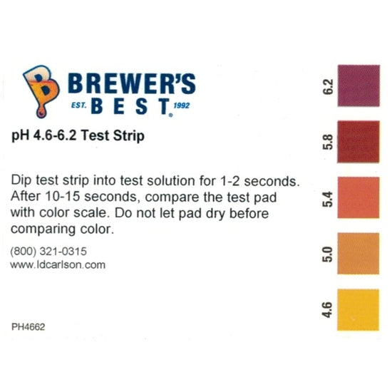 Brewing pH Test Strips, 4.6-6.2